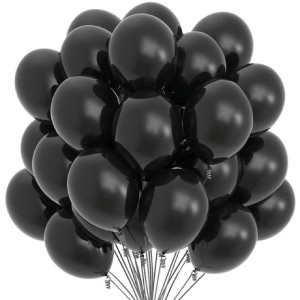 BALÃO BEXIGA Nº 08 PRETO C/50 UNIDADES HAPPY DAY