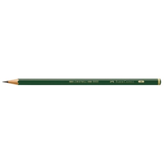 LÁPIS PRETO GRAFITE H PARA DESENHO REGENT 9000 FABER CASTELL
