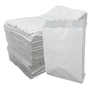 SACO DE PAPEL PIPOCA 2 BRANCO (MONO) 14,5x7,5 (24x15,5 ABERTO) C/500 BIGPEL