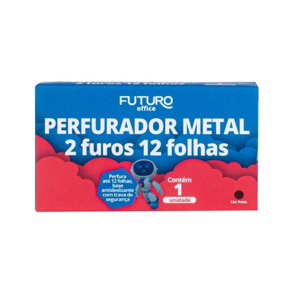 PERFURADOR METAL 2 FUROS 12FLS 282200 FUTURO