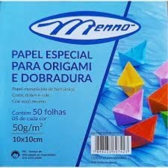 PAPEL PARA ORIGAMI 10CMx10CM 50FLS MENNO