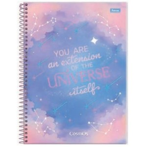 CADERNO 1/4 80FLS CAPA DURA ESPIRAL COSMOS FORONI