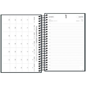 AGENDA 12,9x18,7CM NAPOLI PRETA 2026 TILIBRA