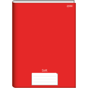 CADERNO UNIVERSITÁRIO 96FLS CAPA DURA BROCHURA VERMELHO STIFF JANDAIA