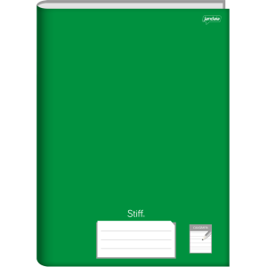 CADERNO 96FLS CALIGRAFIA UNIVERSITÁRIO CAPA DURA BROCHURA VERDE JANDAIA