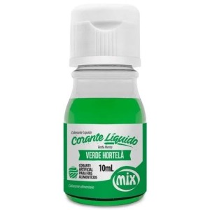 ANILINA CORANTE LÍQUIDO VERDE HORTELÃ 10ML MIX