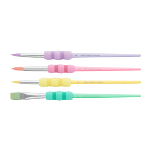 KIT PINCEL SOFT TOUCH 4 UNIDADES TOM PASTÉIS FABER CASTELL