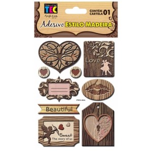 ADESIVO ESTILO MADEIRA AMOR REF.17151 TOKE E CRIE