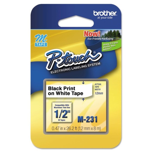 FITA PARA ROTULADOR BRANCA 12MMx8MTS M231 BROTHER