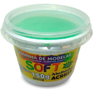 MASSA DE MODELAR SOFT 150G REF.101 VERDE ACRILEX