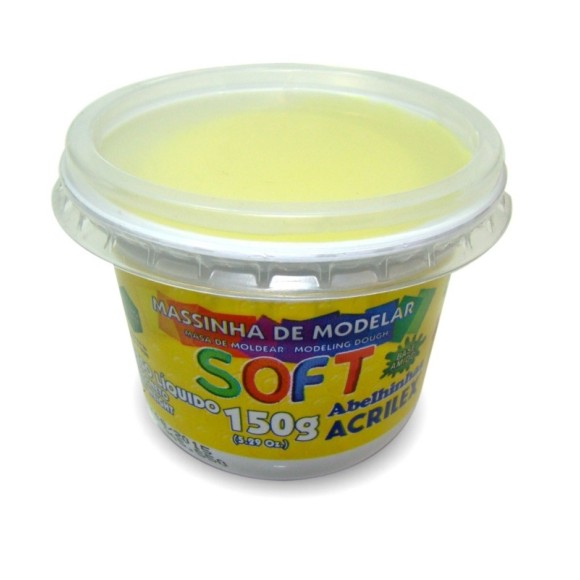 MASSA DE MODELAR SOFT 150G REF.102 AMARELO ACRILEX