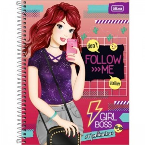 CADERNO 200FLS 10 MATÉRIAS UNIVERSITÁRIO CAPA DURA MENININHAS TTILIBRA