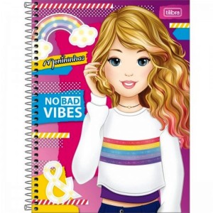 CADERNO 200FLS 10 MATÉRIAS UNIVERSITÁRIO CAPA DURA MENININHAS TTILIBRA